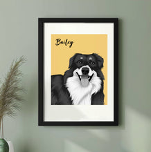 Load image into Gallery viewer, Custom Black &amp; White Pet Portrait
