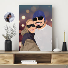 Load image into Gallery viewer, Custom Couples Bokah Canvas
