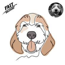 Load image into Gallery viewer, Continuous Dog Line Art - Digital | Printable Art
