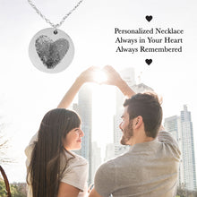 Load image into Gallery viewer, Custom Double Fingerprint Necklace Gift
