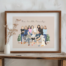 Load image into Gallery viewer, Custom Family Reunion Illustration
