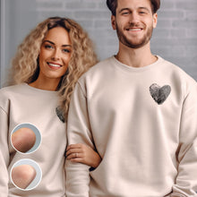Load image into Gallery viewer, Custom Couples Fingerprint Sweatshirt
