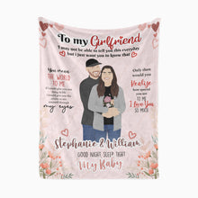 Load image into Gallery viewer, To My Girlfriend I Love You Blanket Personalized
