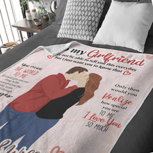 Load image into Gallery viewer, To My Girlfriend I Love You Blanket Personalized
