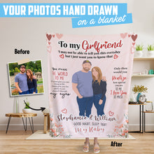 Load image into Gallery viewer, To My Girlfriend I Love You Blanket Personalized
