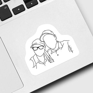 Personalized Couples Line Art Stickers