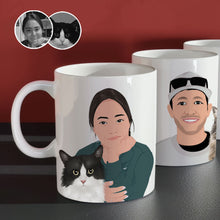 Load image into Gallery viewer, Custom Multiple Photo Cat &amp; Owner Mug
