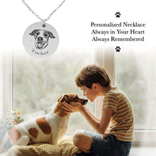 Load image into Gallery viewer, Custom Pet Portrait Necklace Gift
