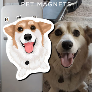 Custom Pet Portrait Magnets