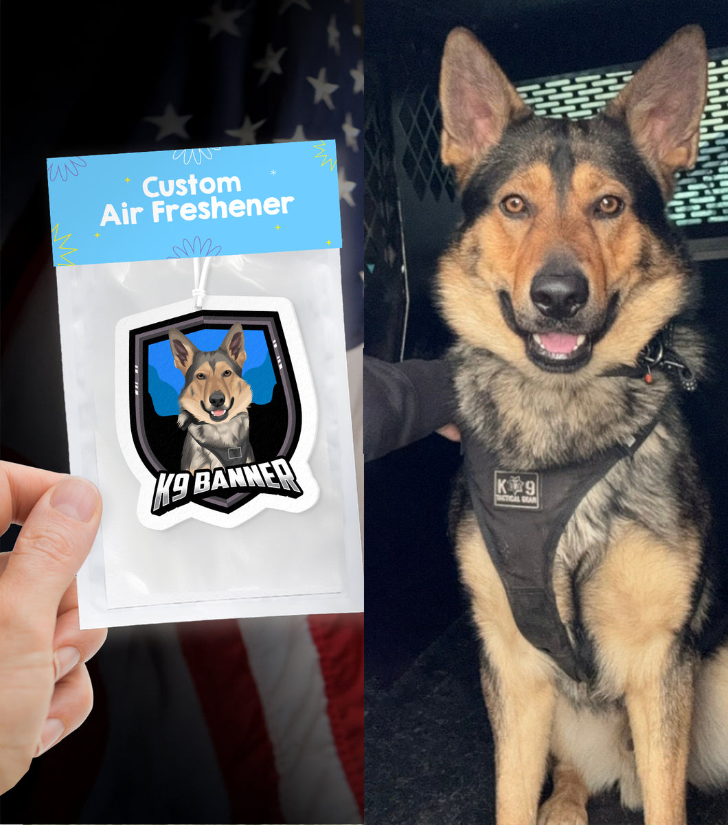 Personalized K9 Dog Air Freshener