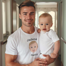 Load image into Gallery viewer, Personalized Baby Face Dad Shirt
