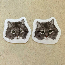 Load image into Gallery viewer, Custom Cat Face Stickers
