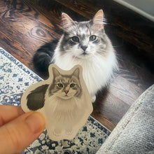 Load image into Gallery viewer, Custom Cat Portrait Stickers
