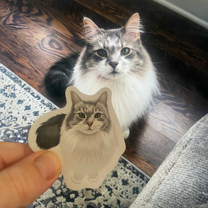 Custom Cat Portrait Stickers