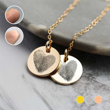 Load image into Gallery viewer, Custom Double Fingerprint Necklace
