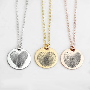 Custom Double Fingerprint Necklace