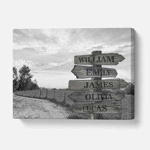 Custom Multiple Names Farm Canvas