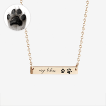 Load image into Gallery viewer, Custom Paw Print Bar Necklace

