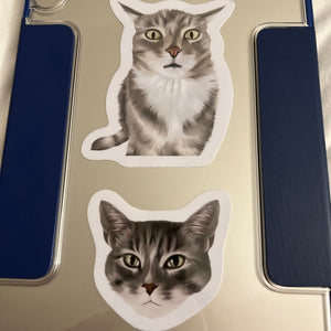 Custom Cat Face Stickers