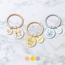 Load image into Gallery viewer, Custom Child Drawing Keychain
