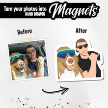 Load image into Gallery viewer, Custom Pet &amp; Owner Fridge Magnets
