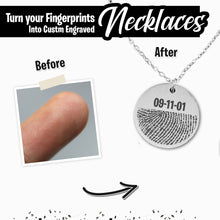 Load image into Gallery viewer, Custom Fingerprint Pendant Necklace
