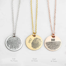 Load image into Gallery viewer, Personalized Fingerprint Necklace Gift
