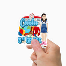 Load image into Gallery viewer, 1st Grade Name Sticker Personalized
