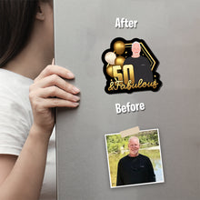 Load image into Gallery viewer, 50 and Fabulous Magnet designs customize for a personal touch
