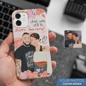 Couples Anniversary cell phone case personalized
