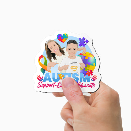 Autism Support Magnets Personalized
