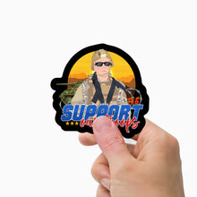 Load image into Gallery viewer, Awesome Support Our Troops Sticker Personalized
