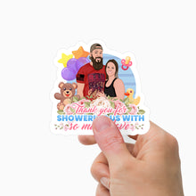 Load image into Gallery viewer, Baby Shower Thank you Sticker Personalized
