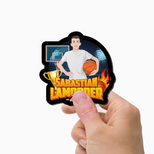 Load image into Gallery viewer, Basketball Sports Portrait Magnet Personalized
