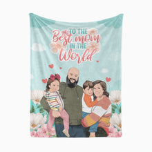 Load image into Gallery viewer, Best Mom in the World throw blanket personalized
