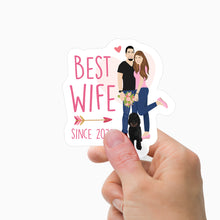 Load image into Gallery viewer, Best Wife Year Sticker Personalized
