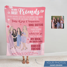 Load image into Gallery viewer, Fleece blanket personalized for your best friend
