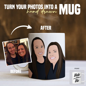 Besties Mug Sticker designs customize for a personal touch