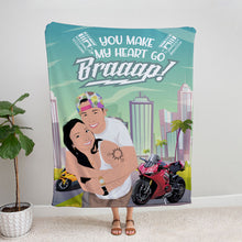 Load image into Gallery viewer, Biker Blanket Stickers Personalized
