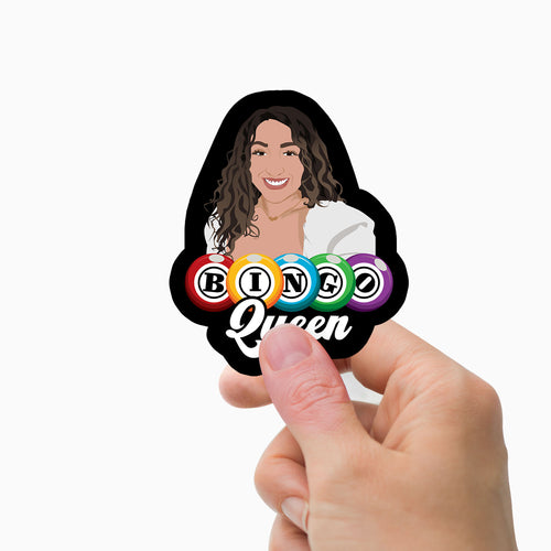 Bingo Mom Queen Stickers Personalized