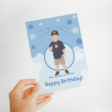 Load image into Gallery viewer, Birthday Boy Card Stickers Personalized
