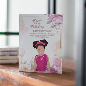 Birthday Girl Card Sticker designs customize for a personal touch