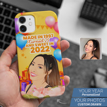 Load image into Gallery viewer, Birthday Year cell phone case personalized
