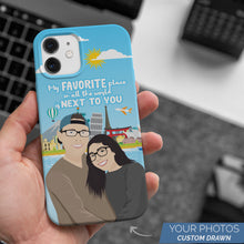Load image into Gallery viewer, Personalized Custom Drawn Boyfriend And Girlfriend Phone Cases with Photos
