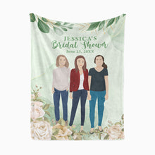 Load image into Gallery viewer, Bridal Shower Keepsake throw blanket personalized
