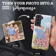 Load image into Gallery viewer, Wifey phone case personalized Wifey custom phone case personalized Custom Wifey phone case personalized for a bridal shower Custom hand drawn photo Wifey phone case personalized for a bridal shower
