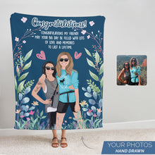 Load image into Gallery viewer, From maid of honor personalized wedding throw blanket
