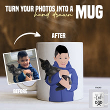 Load image into Gallery viewer, Cat Dad Mug Sticker designs customize for a personal touch
