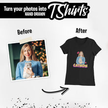 Load image into Gallery viewer, Cat Mom Shirt Sticker designs customize for a personal touch
