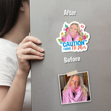 Load image into Gallery viewer, Caution I Have No Filter Magnet designs customize for a personal touch
